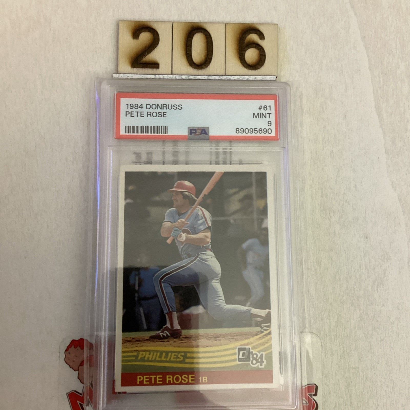 1984 Donruss Baseball Pete Rose #61 PSA 9