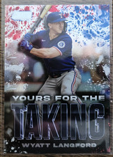 2025 Topps Stadium Club - Wyatt Langford Yours For The Taking Insert Rangers
