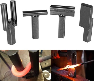 Creasing Stake Tool Hot Cut Tool, 1 Inch Blacksmith Anvil Hardy Tool Set (4PCS)