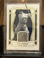 LOU GEHRIG 2025 NATIONAL TREASURES MATERIAL GAME-USED HOF JERSEY PATCH RELIC /99