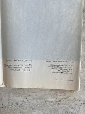 Helmut Lang Jenny Holzer 2000 Art Newspaper Poster Fragrance