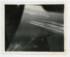 #  22 OLD WW2 MILITARY PHOTO AIRPLANE  SKY SHOT CHEMTRAILS  SNAPSHOT