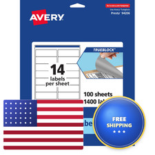 Avery Trueblock Matte White Rectangle Labels ...