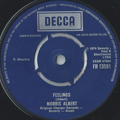 Morris Albert - Feelings - Used Vinyl Record 7 - F4593z