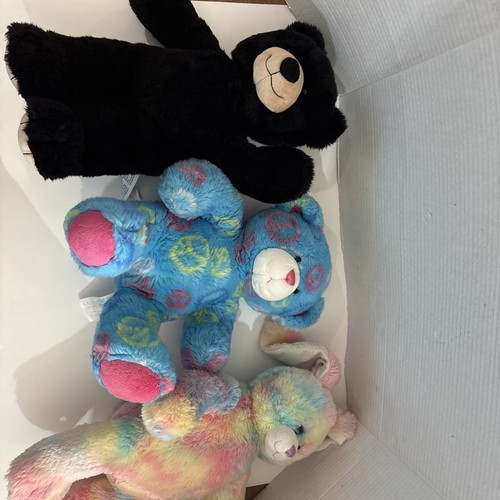 Lot Of 3 16” Build A Bear Bears 2 Bears Peace 1 Bunny Rabbit VG As Seen
