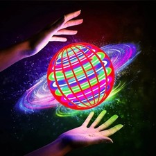 LED Flying Orb Ball Toy Automatic Floating Spinner UFO Magic Drone Gift Kids