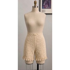 Vintage Garter Lace Bloomers Cream Floral Lace Jolie Girl Lingerie USA