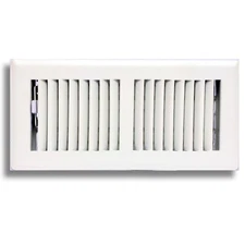 10 x 6 Inch Duct Opening White Air Vent Cover for Floor Two-Way Ventilation R...