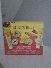 Burt's Bees Tips and Toes Kit, 6 Travel Size Products - Pomegranate New In Box