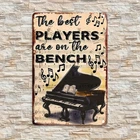 Aluminum Vintage Musical Piano Notes Tin Metal Signs Home Décor 8x12