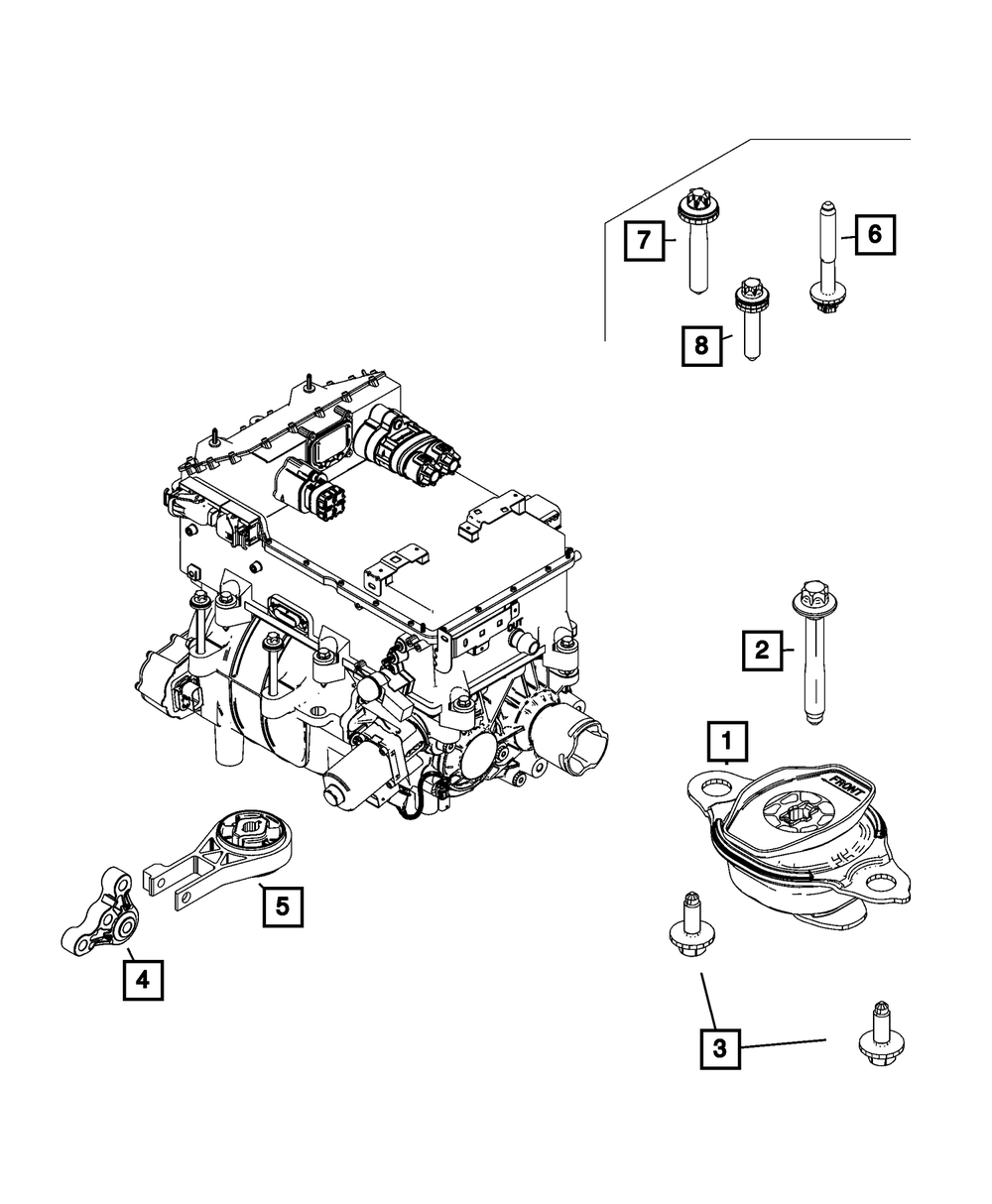 Genuine Mopar Engine Mount 68655521AA