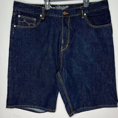 LRG Mens 42 Dark Wash Denim Shorts Core Collection Baggy Y2K Streetwear
