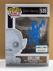 SIGNED Funko Pop! THE LORD OF THE RINGS - GOLLUM #535 COA AUTHENTICATED