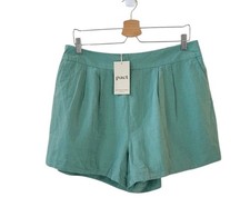 New PACT XL Green Linen Blend Pull On Shorts Women