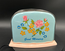 Vintage Good Morning Tin Litho Toy Toaster Animated, Works Pretend Child Toy