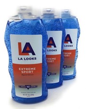LA Looks Hair Gel Absolute Styling Extreme Sport Humidity Proof 20oz Pack of 3