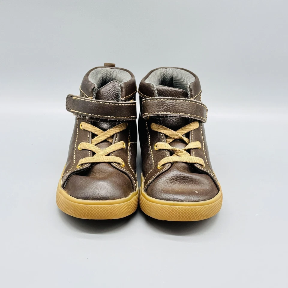 See Kai беговых кроссовок детей 11 коричневый кожаный Hudson высоты верхний кроссовок крюк петля ботинки - Изображение 3 из 4