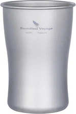 Boundless Voyage Titanium Beer Cups Ultralight Coffee Tea 8.1 Ounces, 380ml 