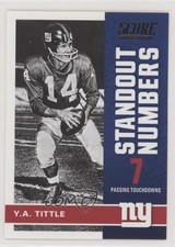 2017 Score Standout Numbers YA Tittle #7 HOF 2k1