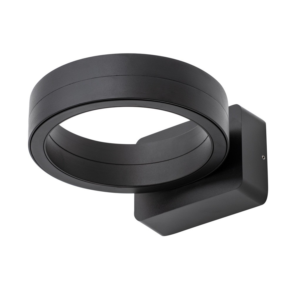 Litecraft Ringo Wall Light Outdoor IP65 Garden 16 Watt Integrated LED - Black