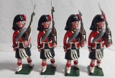 BLENHEIM CAMERON HIGHLANDER INFANTRY VINTAGE 1950s TOY SOLDIERS SET OF 4 54mm