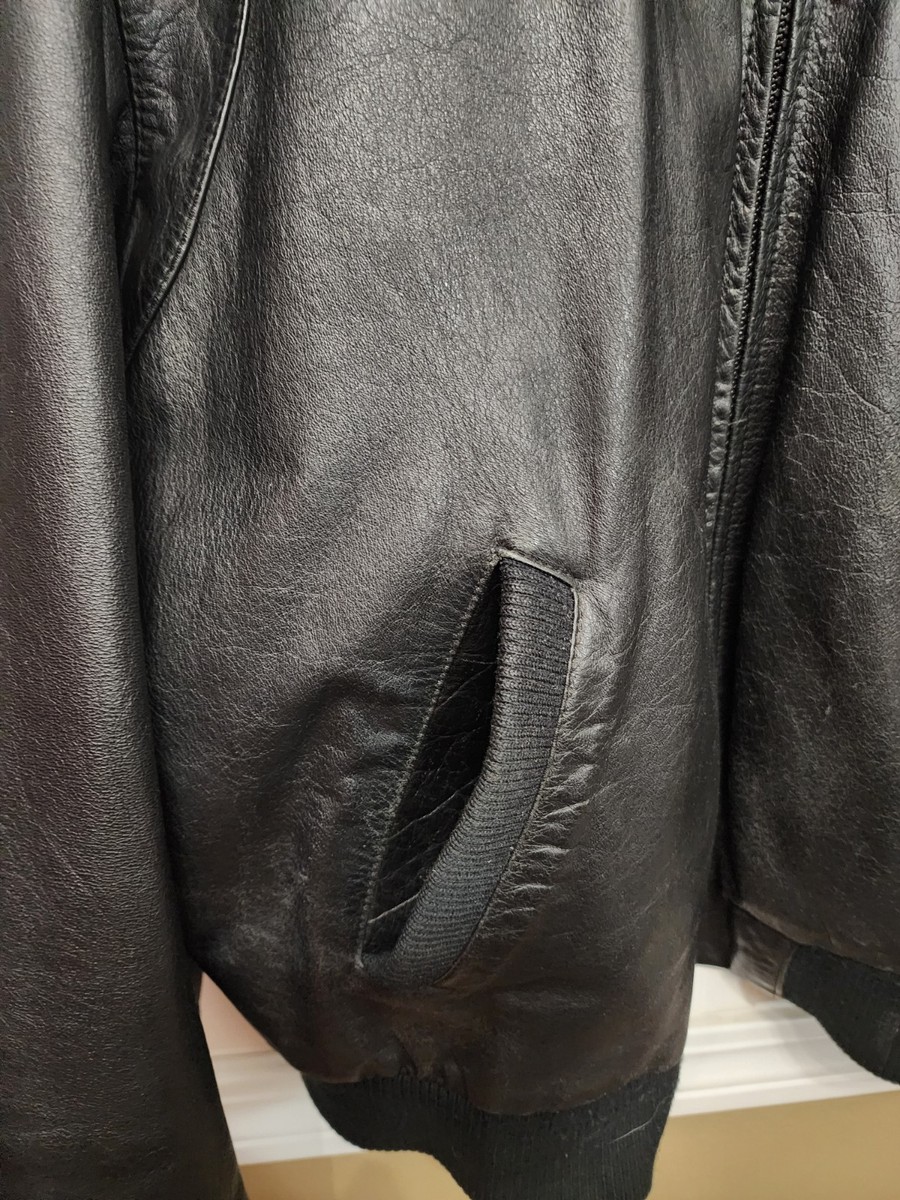 Members Only Vintage Leather Jacket Mens Size 46 Mens 80's