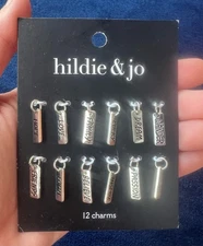 Hildie & Jo Set of 12 Charms Words Saying NIP Joann Fabrics Retired 2023 Jewelry