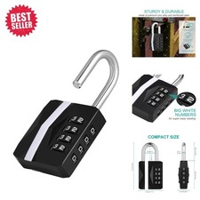 Versatile 4-Digit Combination Lock for Gym, School Lockers, Sheds  More