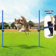 PAWISE Dog Agility Training Equipment, Pet Training Hurdles Weave Poles Set wi