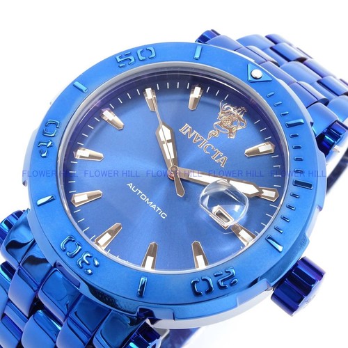 Invicta Men'S Watch Automatic Blue Sea Base 40962 Metal Band Skeleton Back - Picture 3 of 10