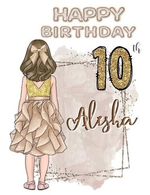 Geburtstag 10. jedes Alter verschiedene Haarfarbe/-stile personalisierte Diamant Glitzerkarte