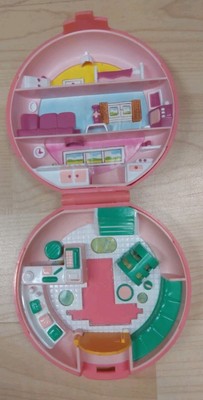 Vintage Polly Pocket Button's Animal Hospital 1989 nur Etui