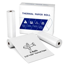 3 Rolls 3.15 Inch x 21.3 Ft Quick-Dry Thermal Printer Paper Roll for M832