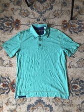 Robert Graham Polo Shirt Men  s Medium Classic Fit Green Golf Stretch