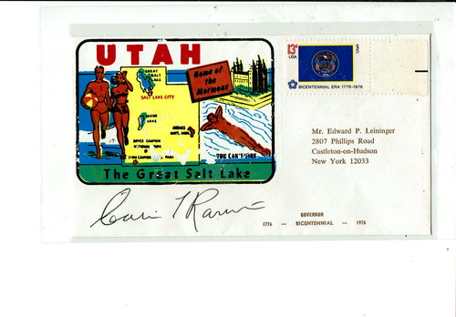 UTAH Governor Calvin L. Rampton signed Bicentennial Cover !! | eBay