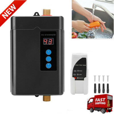 Electric Hot Tankless Water Heater Shower Instant Boiler Kitchen Bathroom 110V