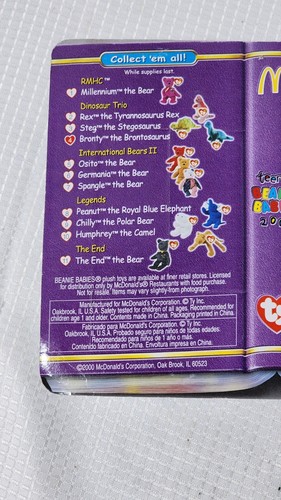 TY McDonald's Dinosaur Trio Beanie Babies Set of 3 – Rex Bronty Steg (1995) NIB - Picture 4 of 19