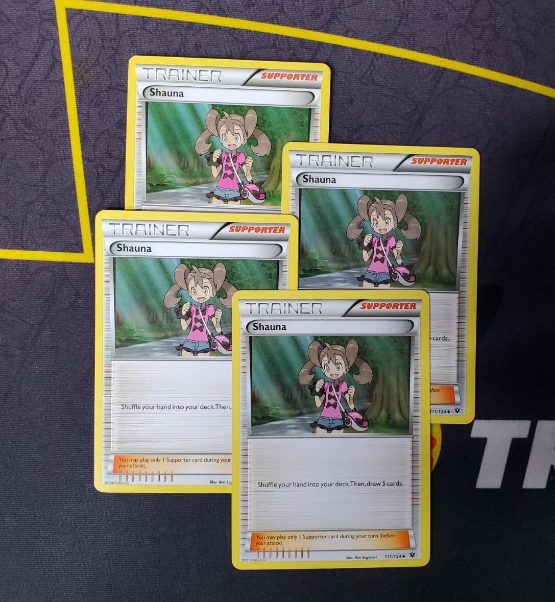 4x Pokemon TCG Shauna XY: Fates Collide 111/124 Regular Uncommon NM/M Playset
