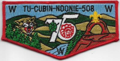 Lodge 508 Tu-Cubin-Noonie S-16 75th Anniversary OA flap