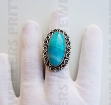 natural blue onyx ring, 925 Sterling Silver Ring, Handmade Ring, All Sizes