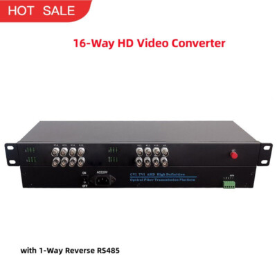 16-Way HD Video Converter CVI TVI AHD with 1-Way Reverse RS485 for 2MP Camera #E