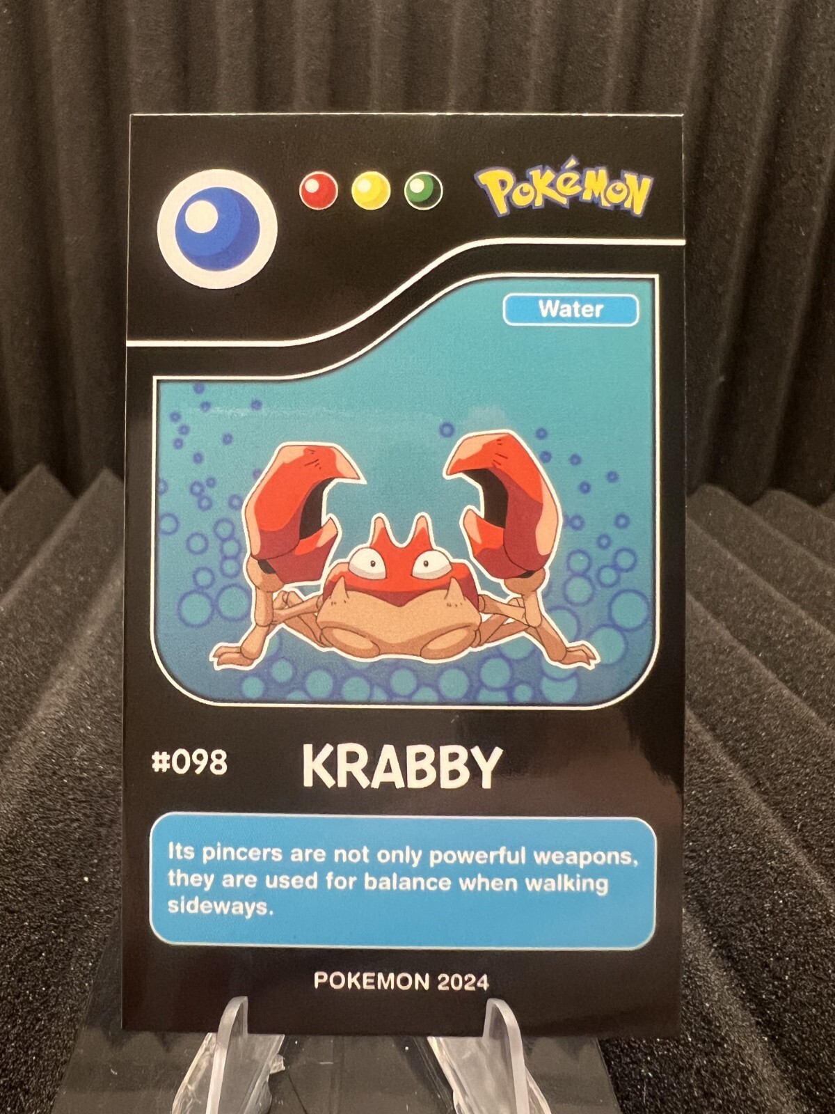 Krabby #98 - Pokedex Black Kanto 2024 - Pokemon Card NM