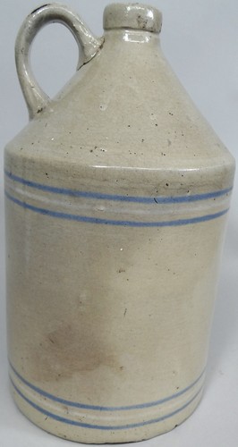 Antique Vtg Stoneware Moonshine Jug Bottle RCP Robinson Clay Akron Prohibition