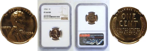 1954 1C Lincoln Cent Proof NGC PF 66 RD (Red)