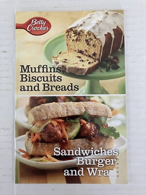 Betty Crocker Cookbook Muffins Biscuits and Breads Sandwiches Burgers and Wraps