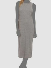 $53 Vans Womens Gray Westminster Round Neck Sleeveless Casual Long Maxi Dress M