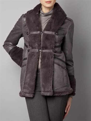 Manteau En Fourrure Naf Naf - Taille M (38/40) - Marron, Long - Occasion En Très Bon état