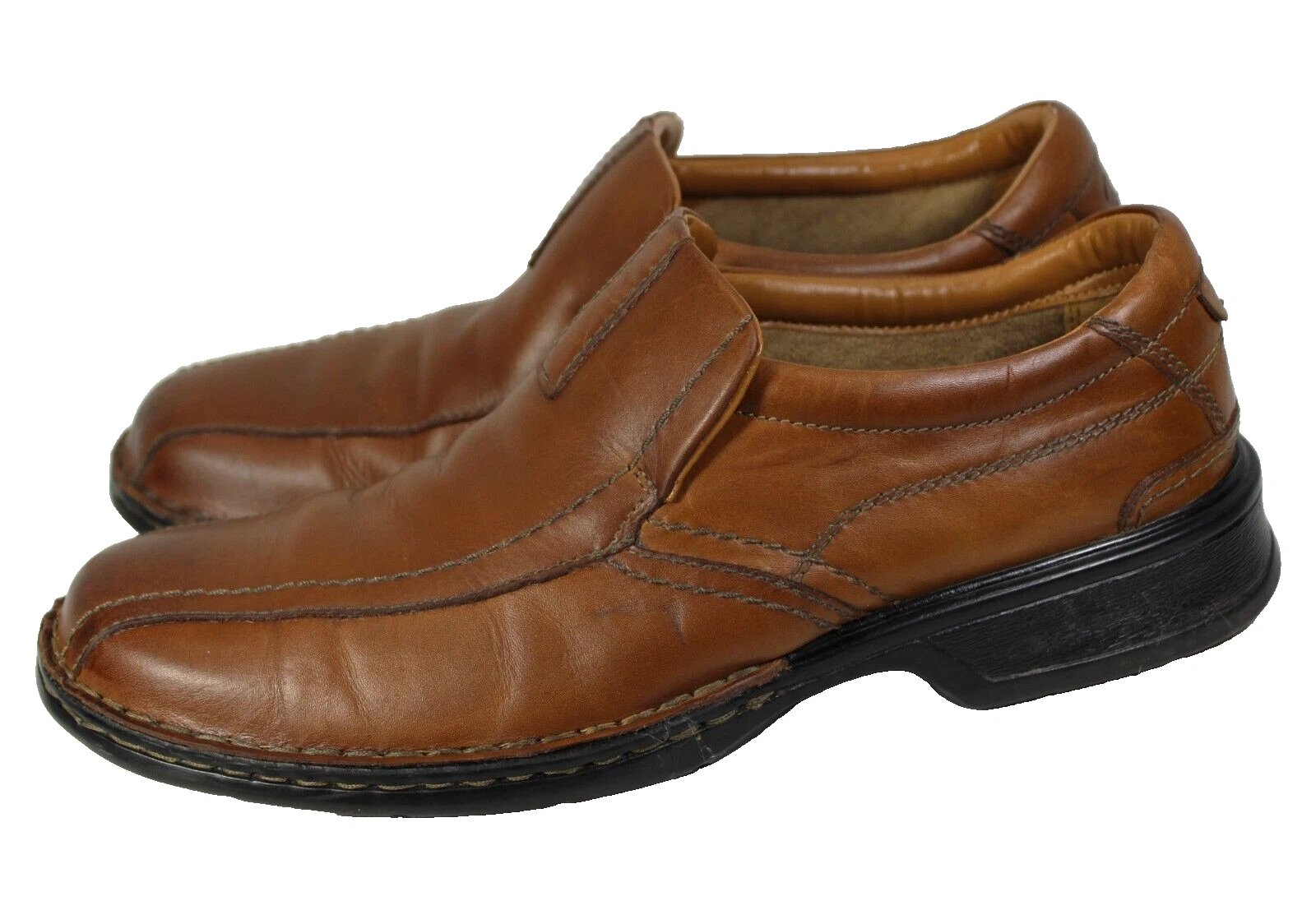 Scarpe Clarks Collection uomo 10 M mocassini casual 14885 pelle marrone scarpa comoda