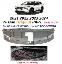 New 2021 22 23 2024 Nissan Rogue Front Upper Radiator Support Shield 62322-6RR0A