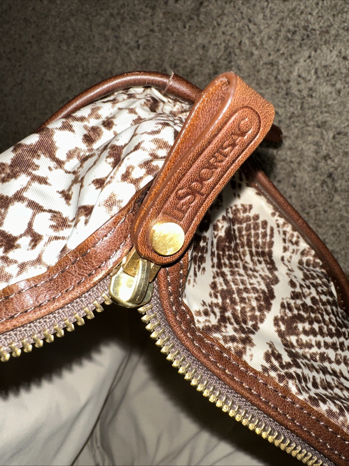 LeSportSac Python Print Leather Large Tote Bag Tr… - image 9